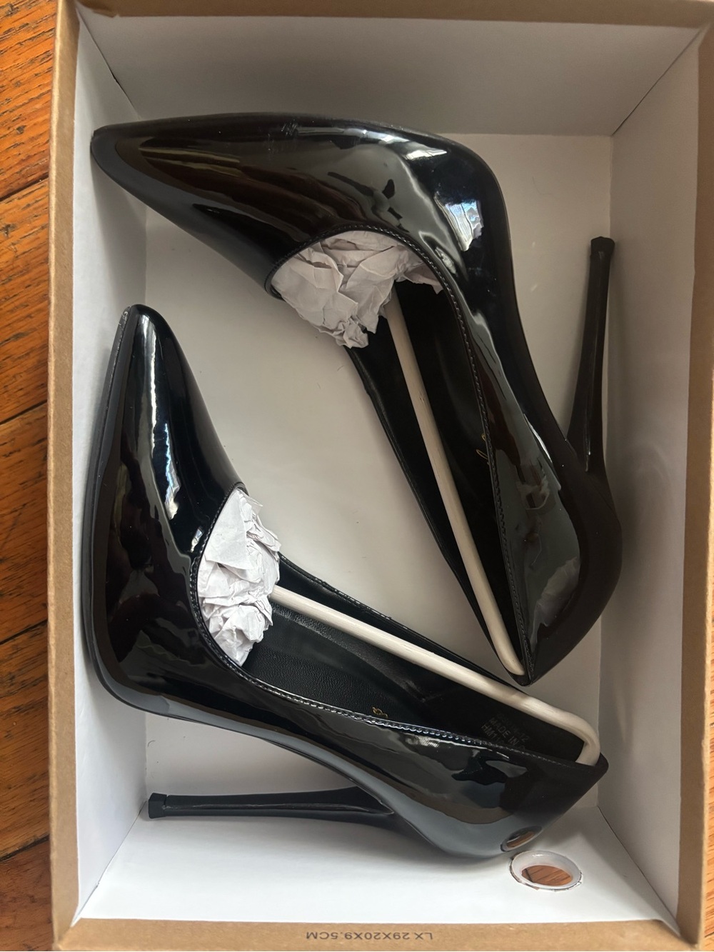 Black Patent Pointed-Toe Stiletto Pumps - Women